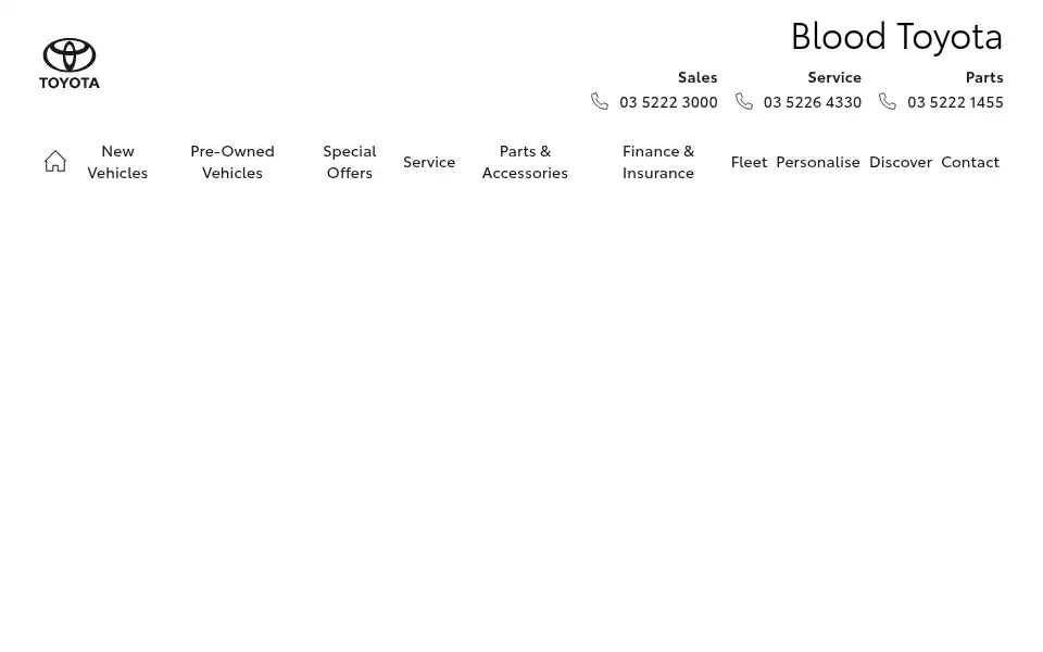 Screenshot of bloodtoyota.com.au