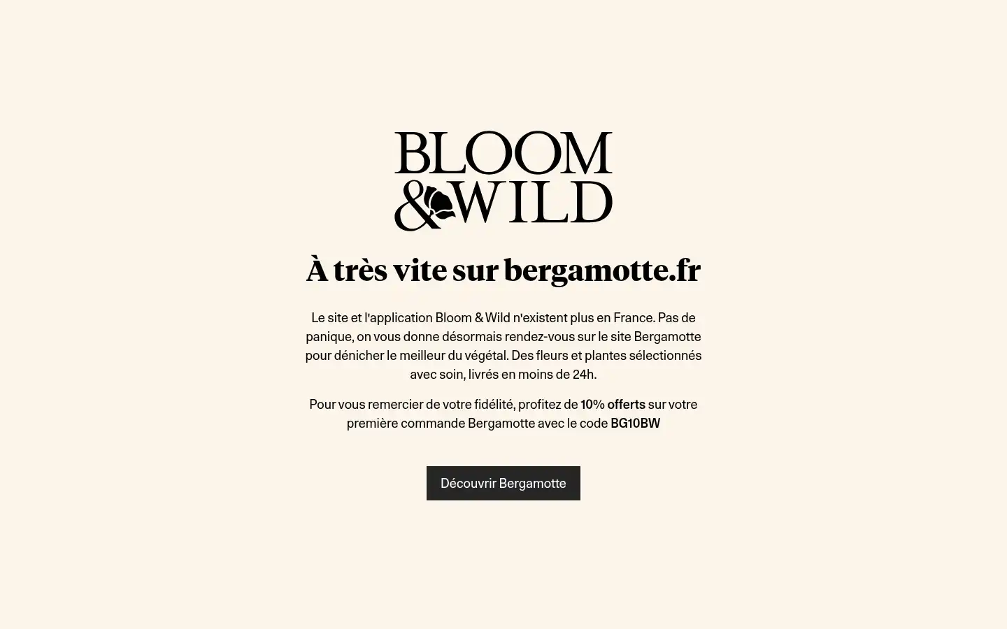 Screenshot of bloomandwild.fr