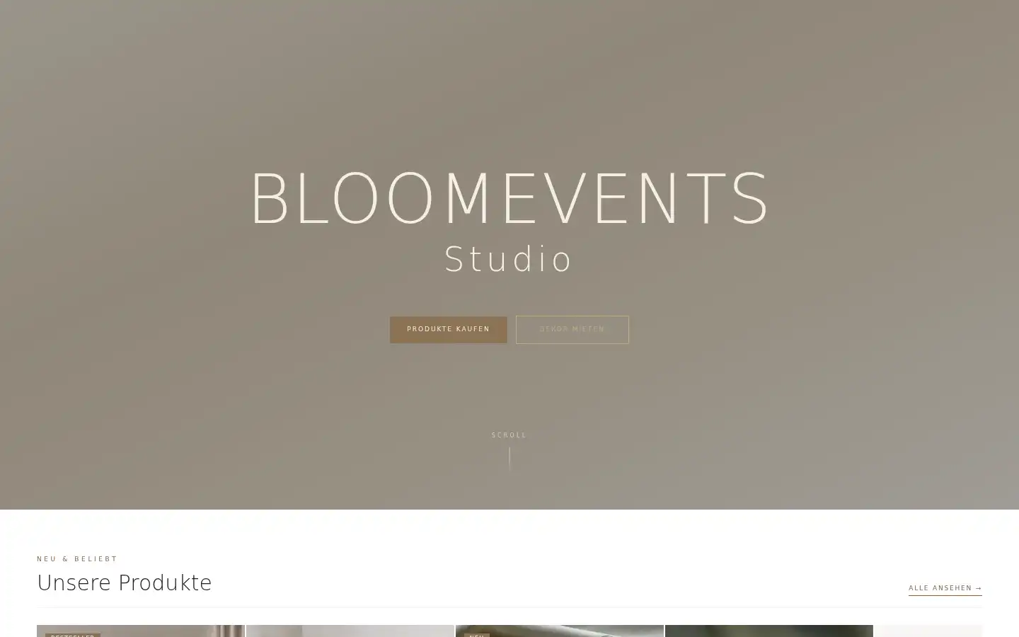 Screenshot of bloomevents.studio