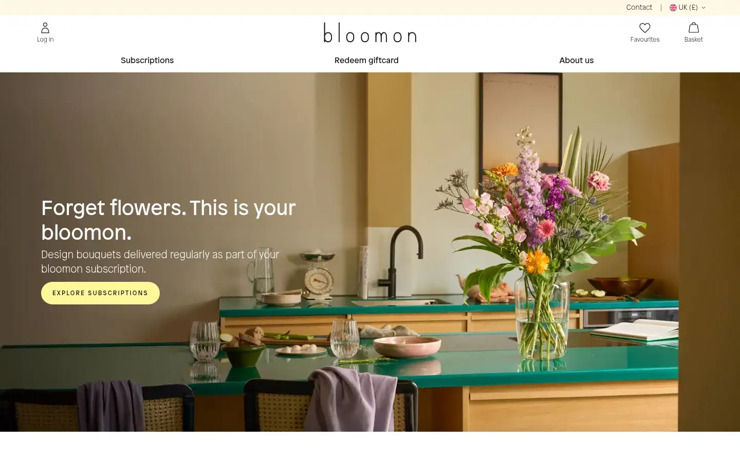 Screenshot of bloomon.co.uk