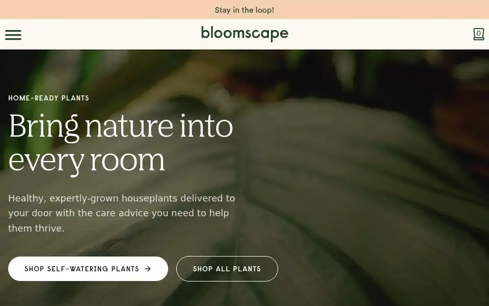 Screenshot of bloomscape.com