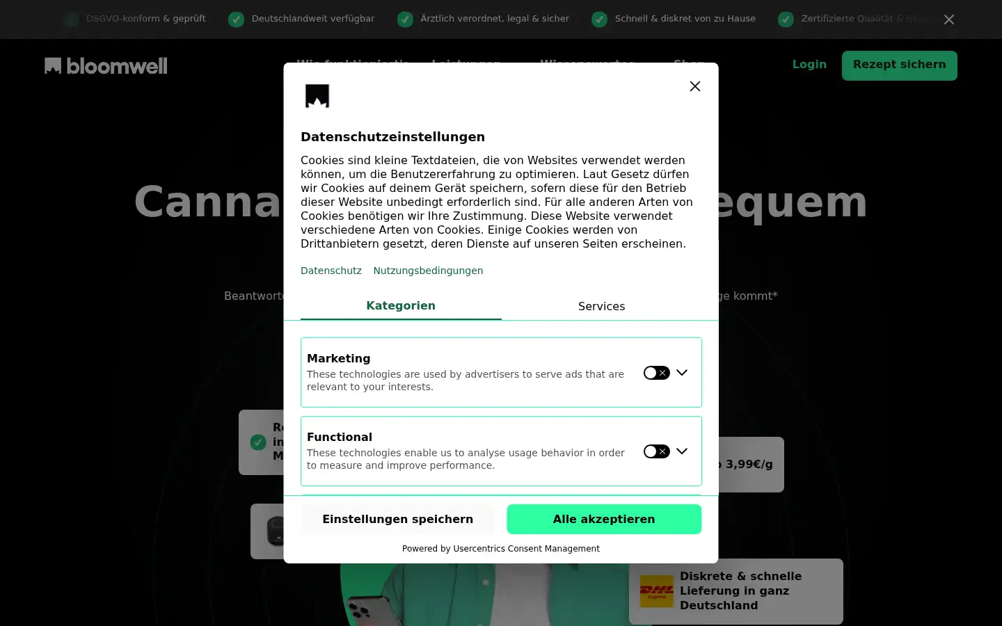 Screenshot of bloomwell.de