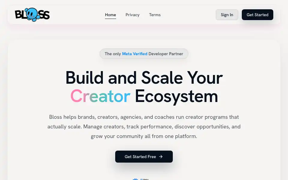 Screenshot of bloss.app