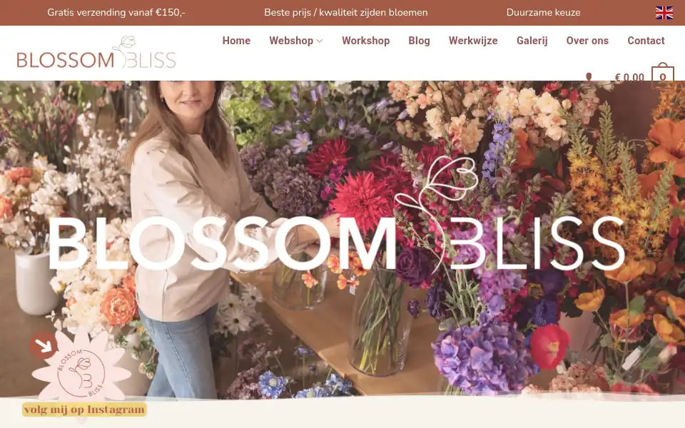 Screenshot of blossombliss.nl