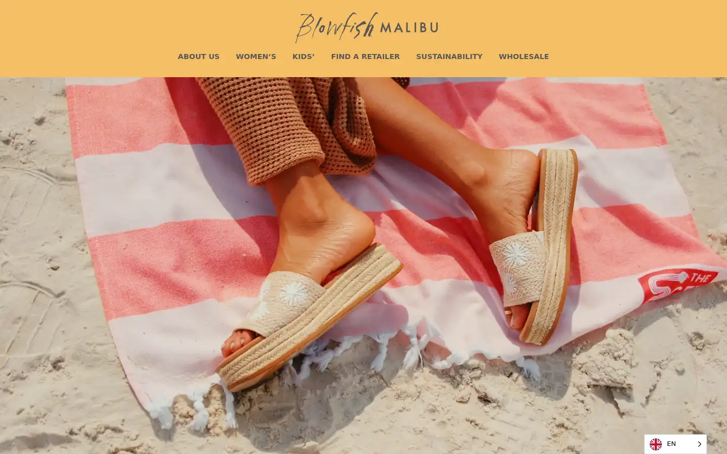 Screenshot of blowfishshoes.com