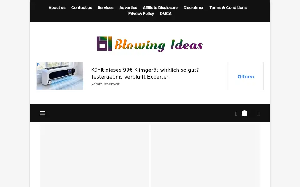 Screenshot of blowingideas.com