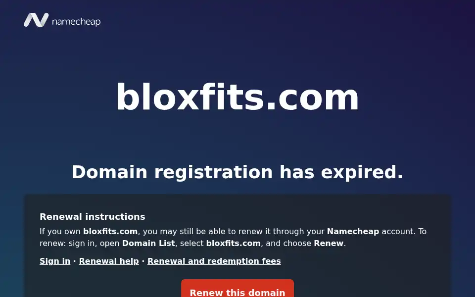 Screenshot of bloxfits.com