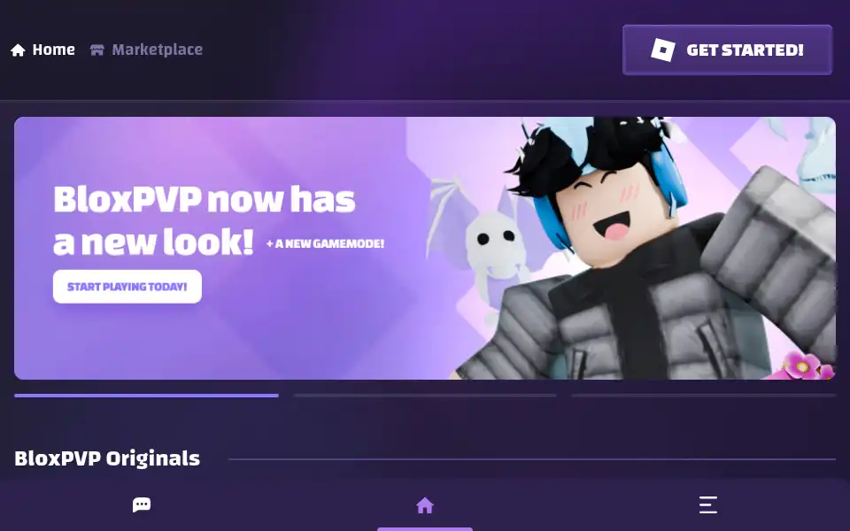 Screenshot of bloxpvp.com
