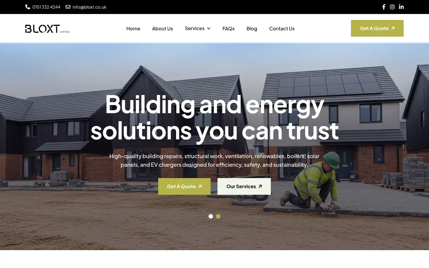 Screenshot of bloxt.co.uk