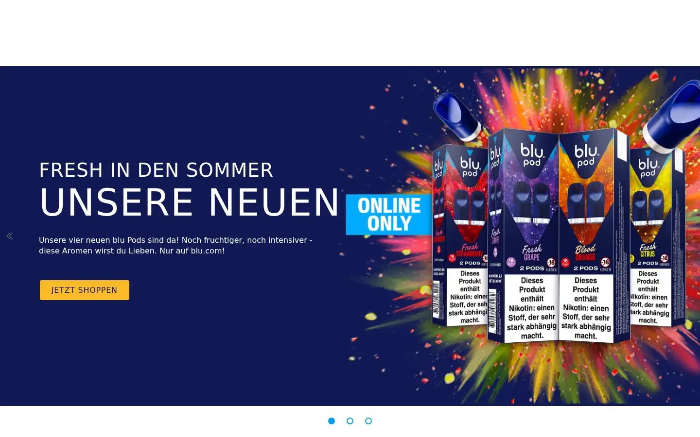 Screenshot of blu.com