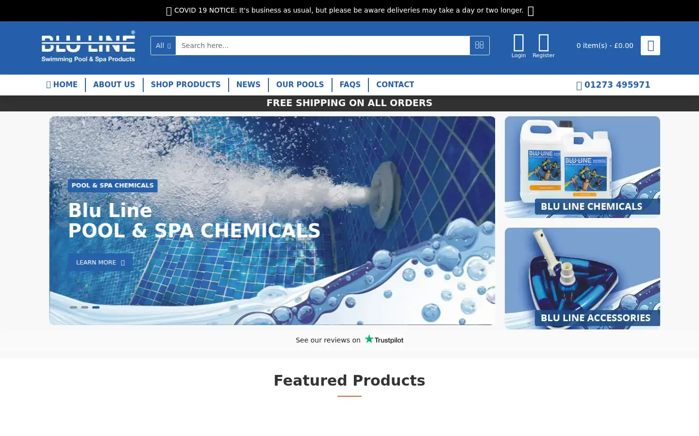 Screenshot of blu-line.co.uk