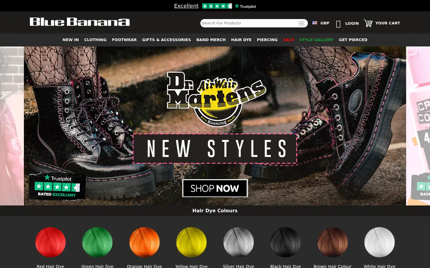 Screenshot of bluebanana.com
