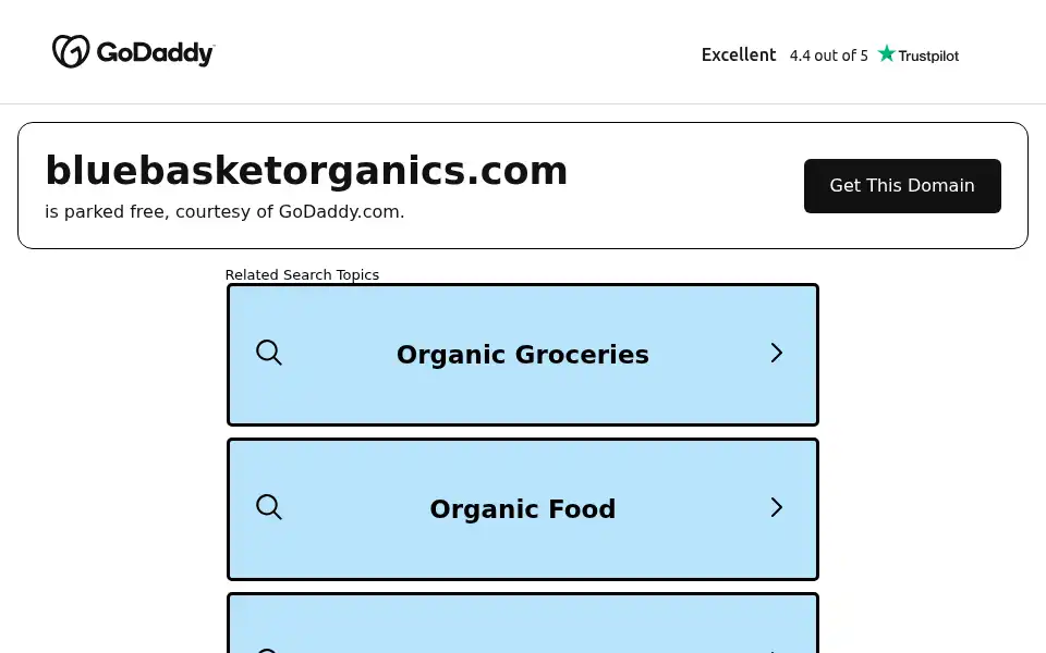 Screenshot of bluebasketorganics.com