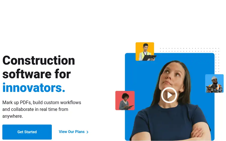 Screenshot of bluebeam.com