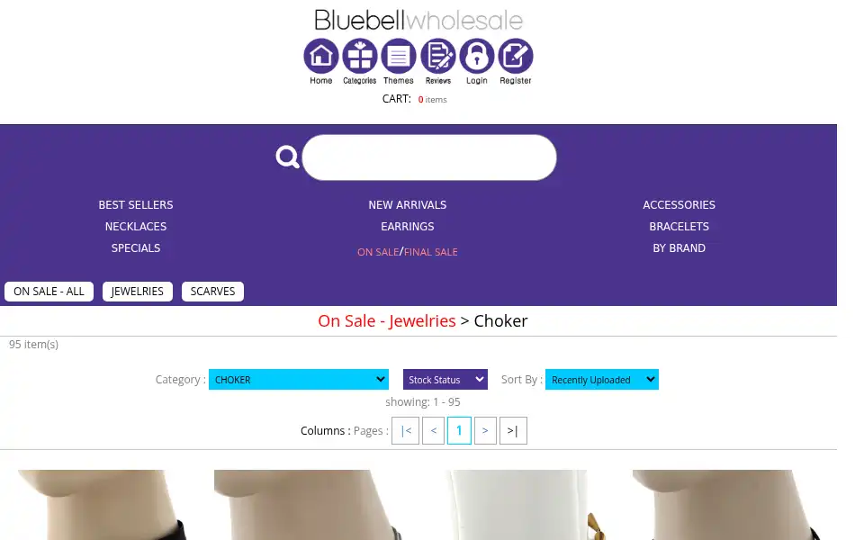 Screenshot of bluebellwholesale.com