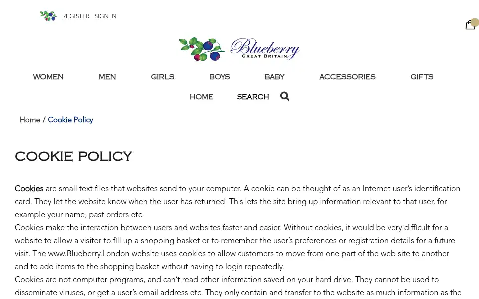 Screenshot of blueberry.london