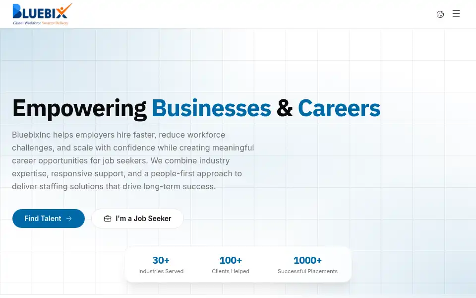 Screenshot of bluebixinc.com