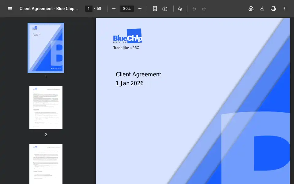 Screenshot of bluechip-broker.com