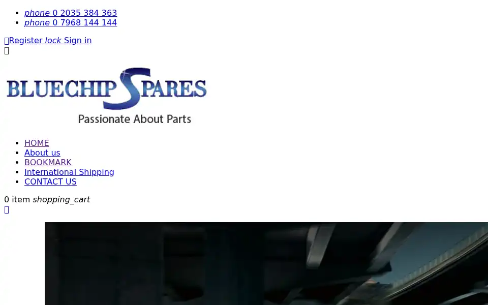 Screenshot of bluechipspares.co.uk