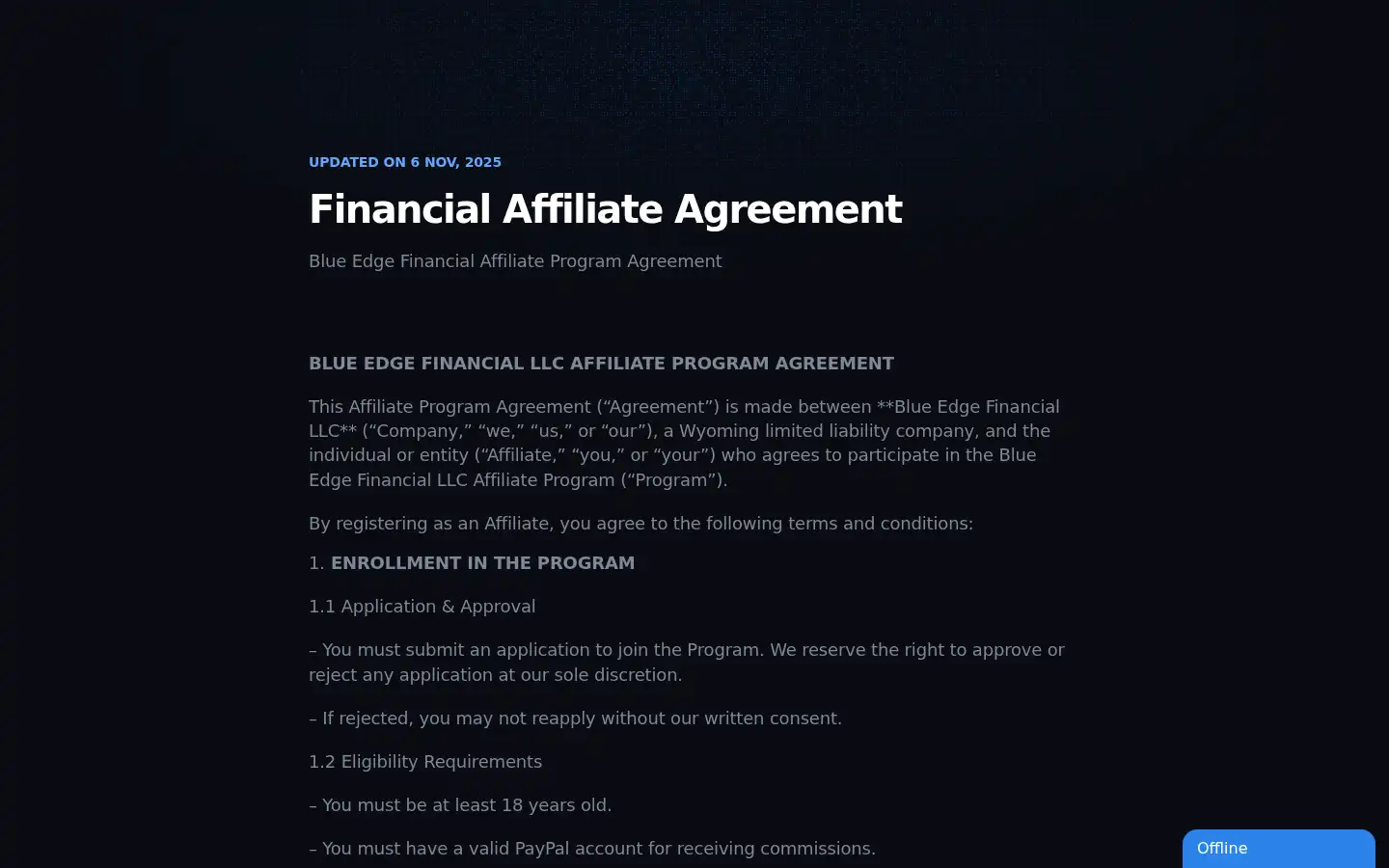 Screenshot of blueedgefinancial.com