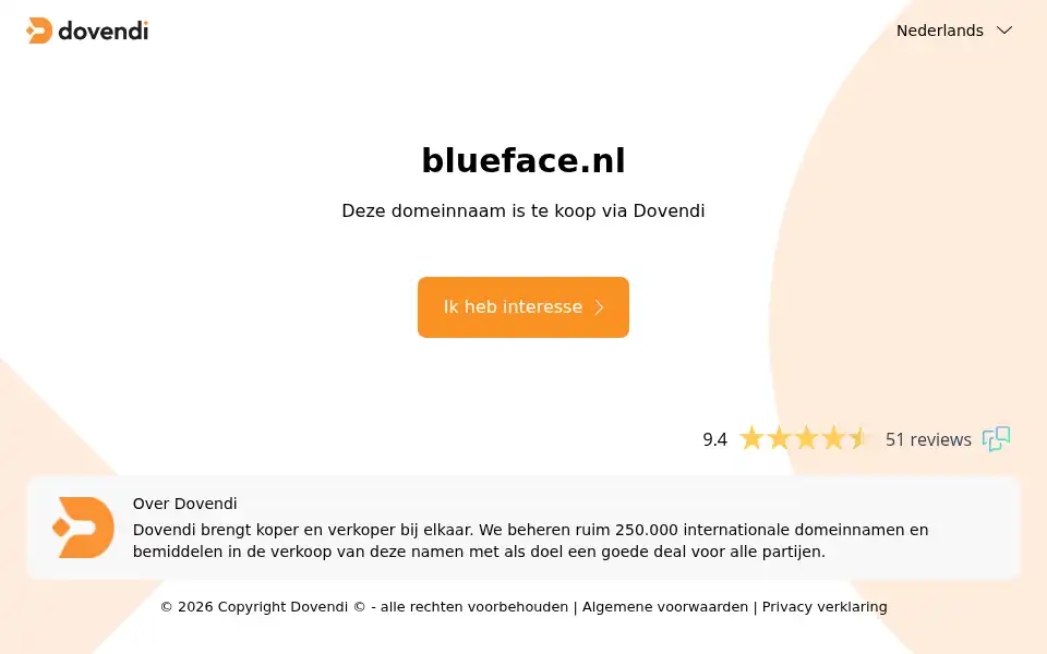 Screenshot of blueface.nl