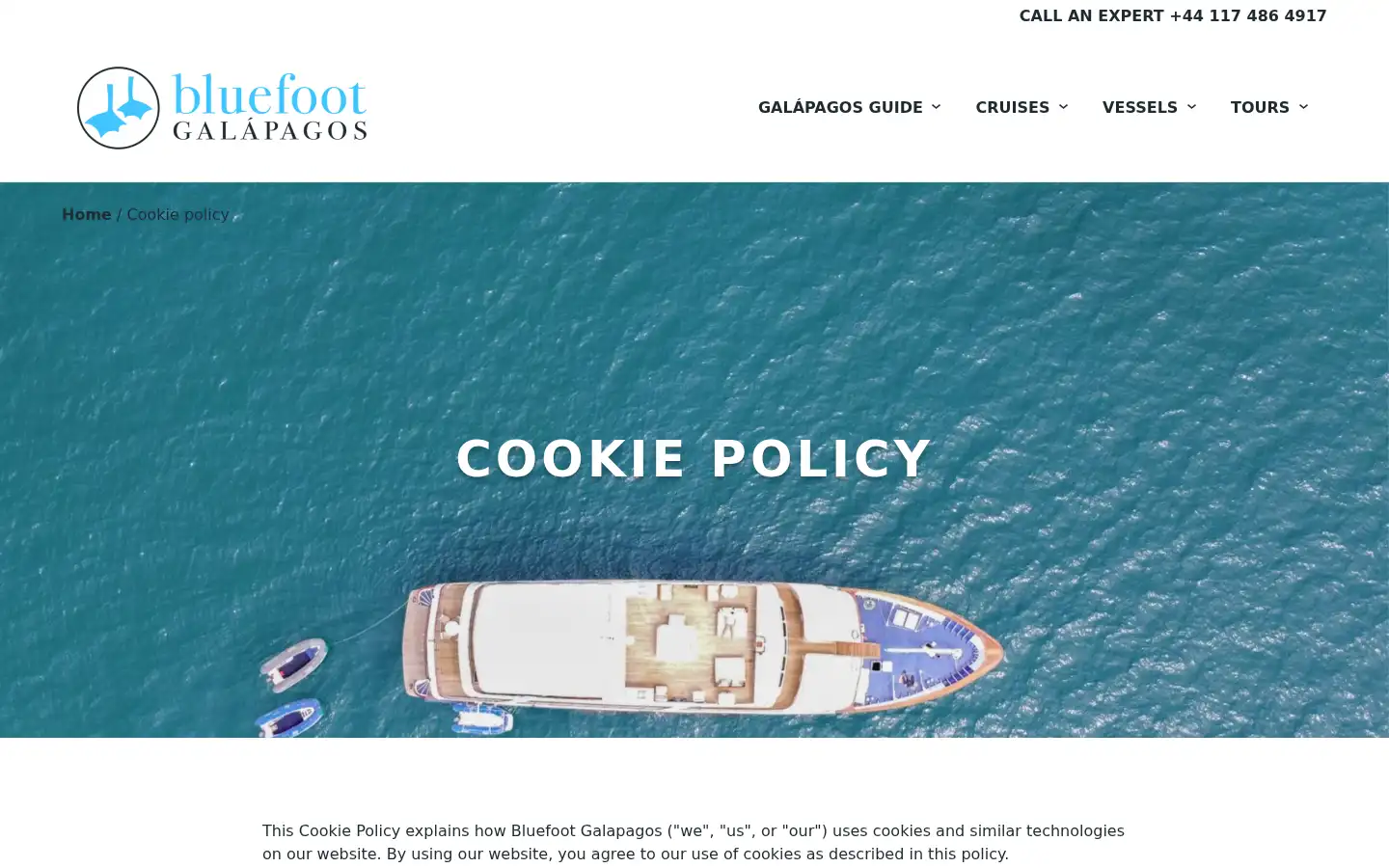 Screenshot of bluefoot-galapagos.com