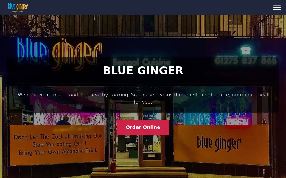 Screenshot of bluegingerbristol.com