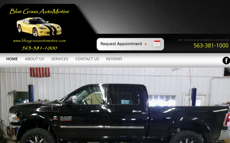 Screenshot of bluegrassautomotive.com