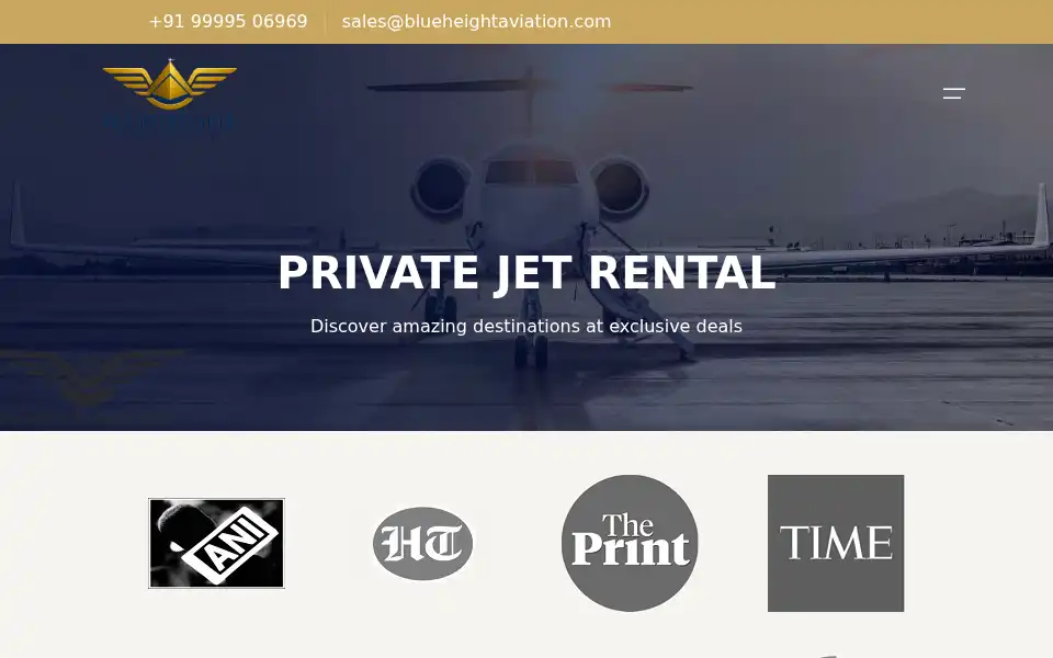 Screenshot of blueheightaviation.com