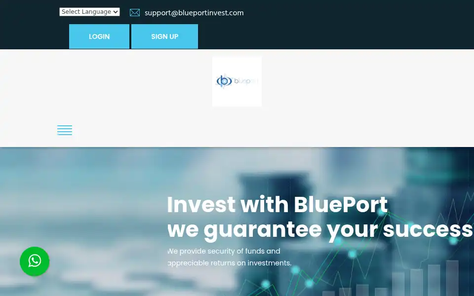 Screenshot of blueportinvest.com