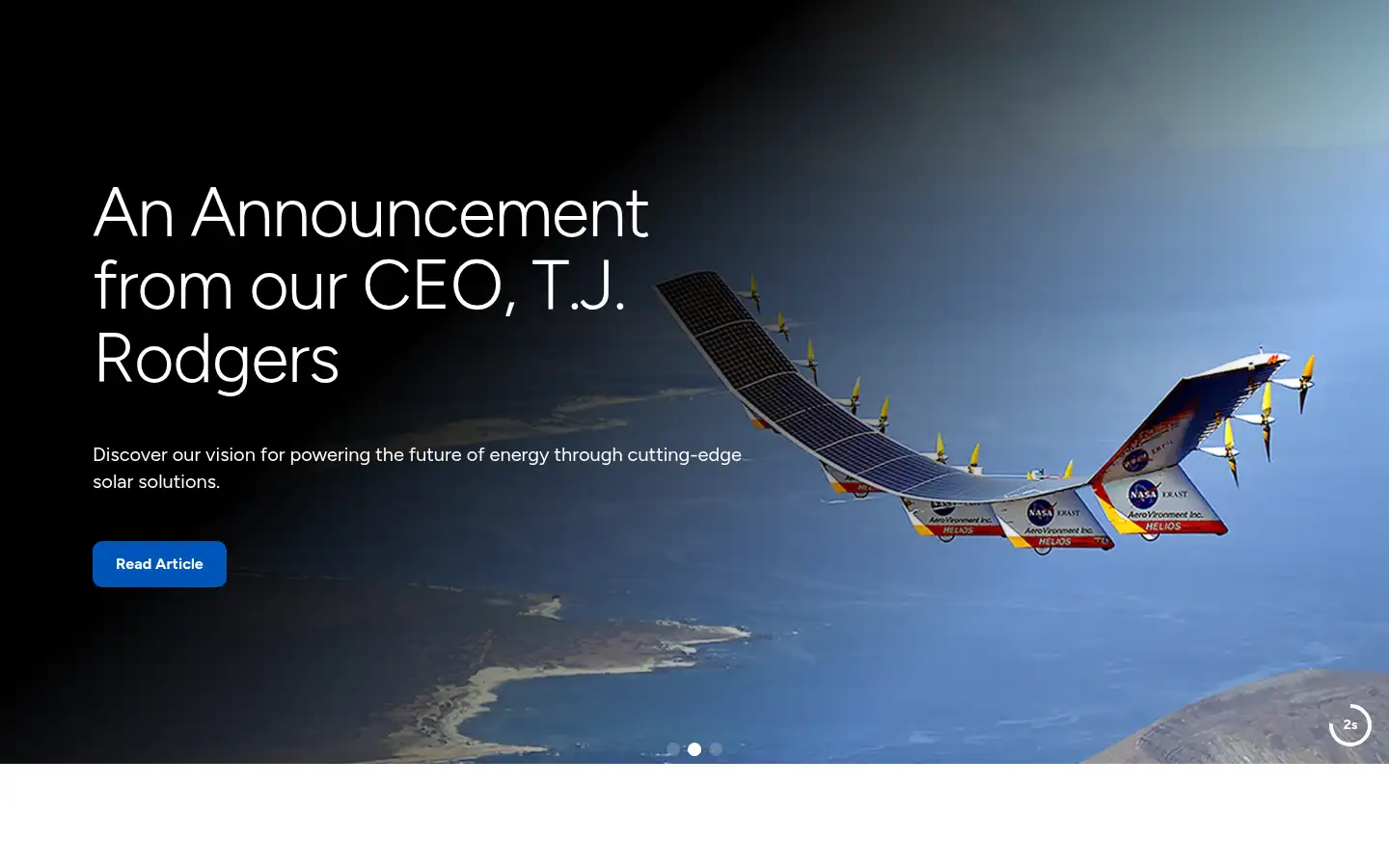 Screenshot of blueravensolar.com
