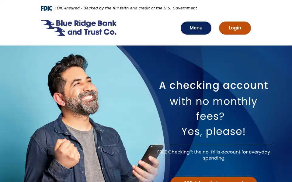 Screenshot of blueridgebank.com
