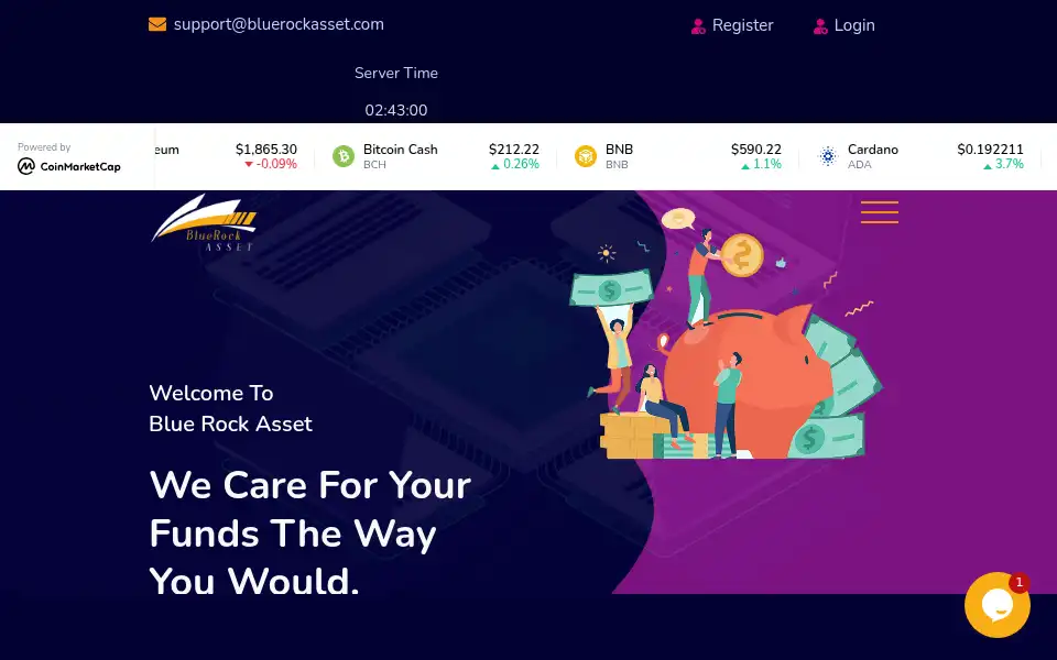 Screenshot of bluerockasset.com
