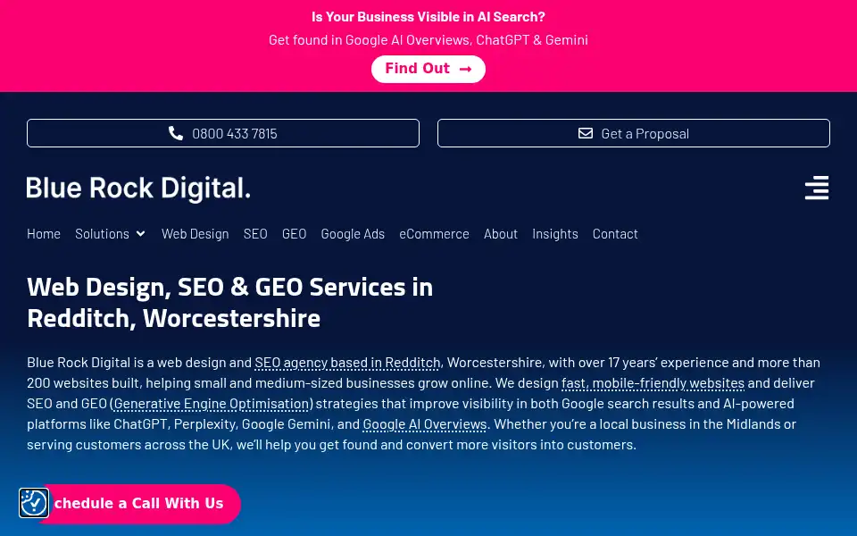 Screenshot of bluerockdigital.co.uk