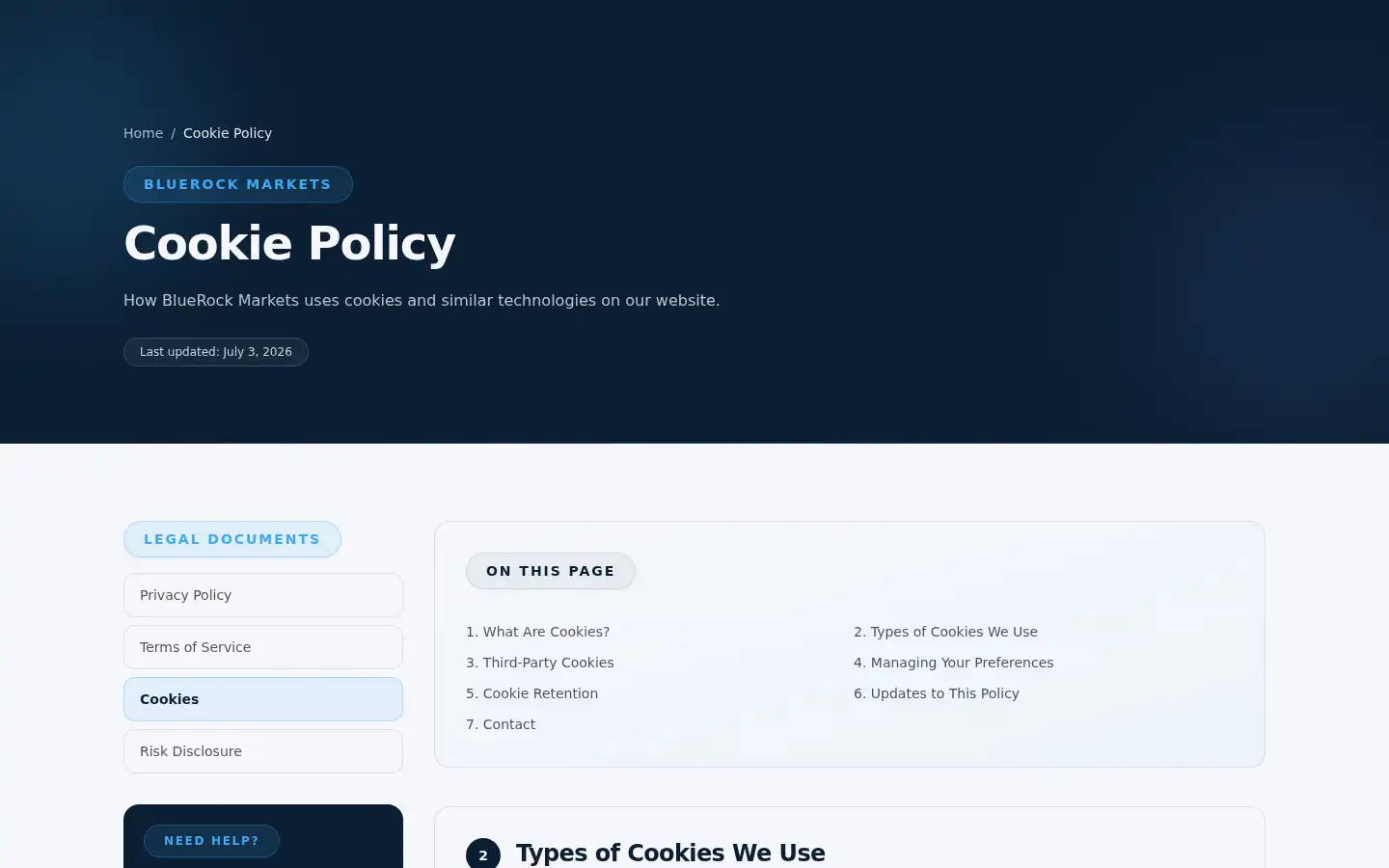 Screenshot of bluerockmarkets.com