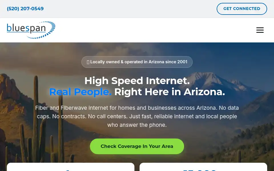 Screenshot of bluespan.com