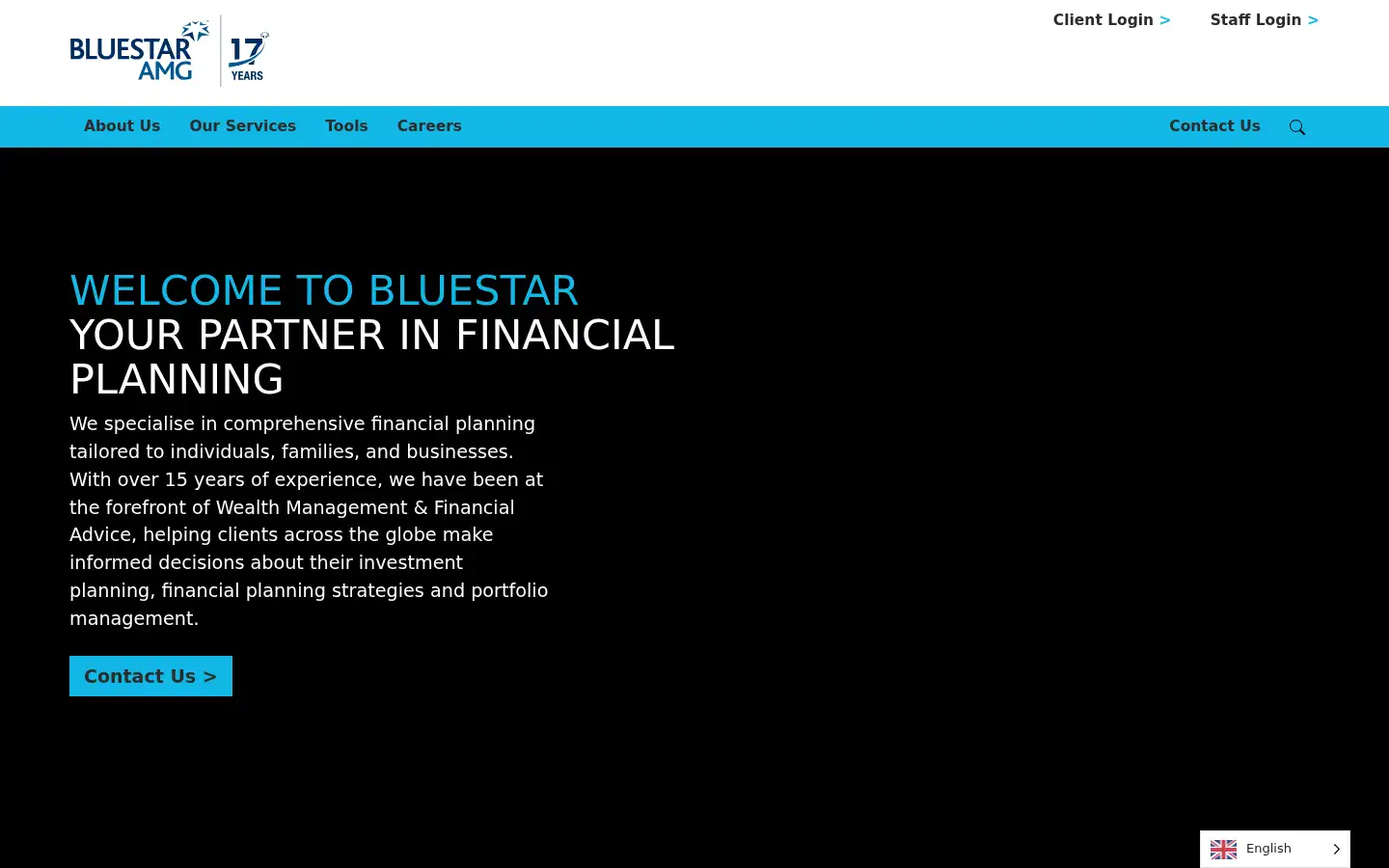 Screenshot of bluestar-amg.com