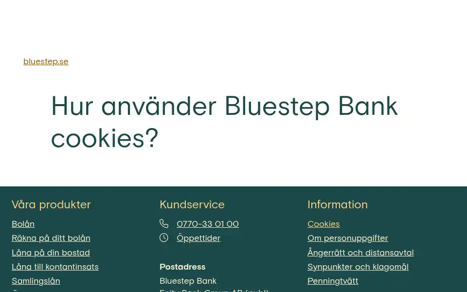 Screenshot of bluestep.se