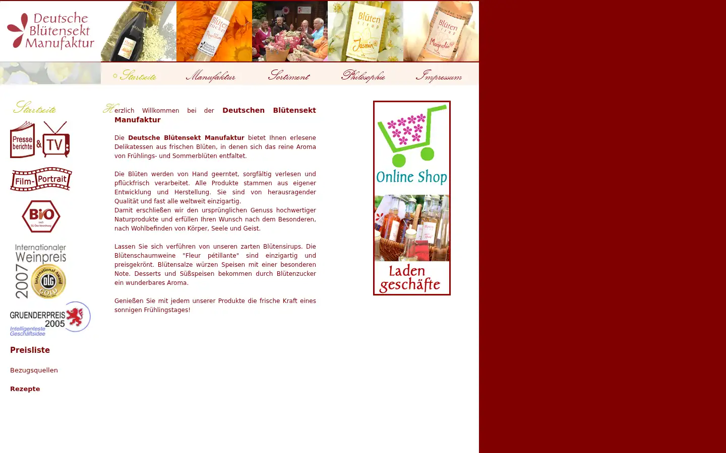Screenshot of bluetensekt.de