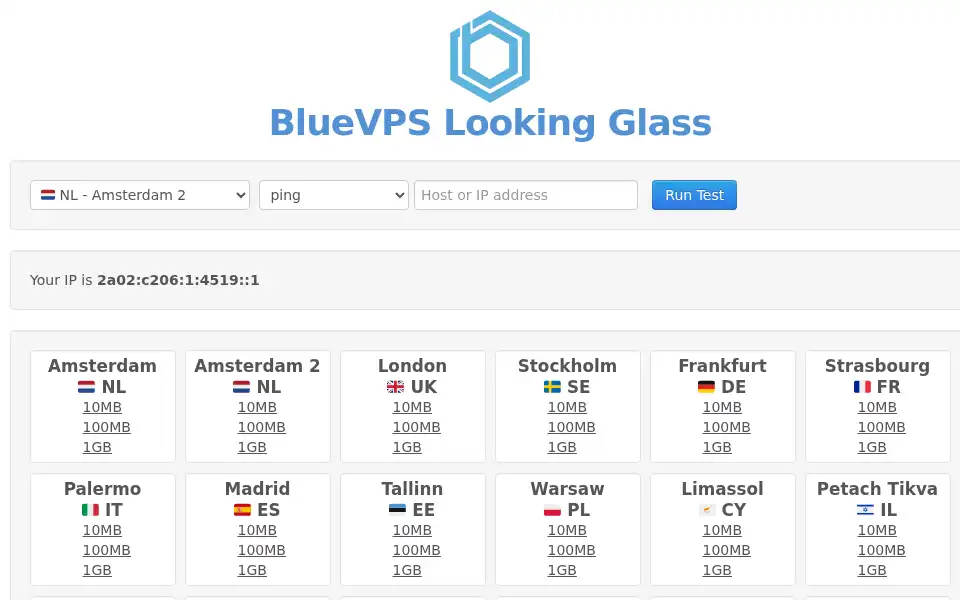 Screenshot of bluevps.com