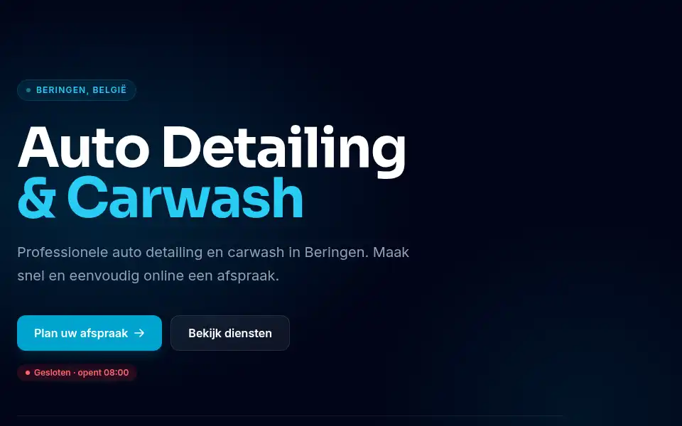 Screenshot of bluewashcars.be