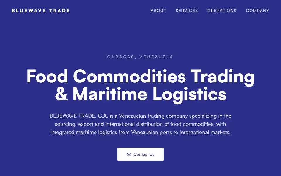 Screenshot of bluewavetrade.com