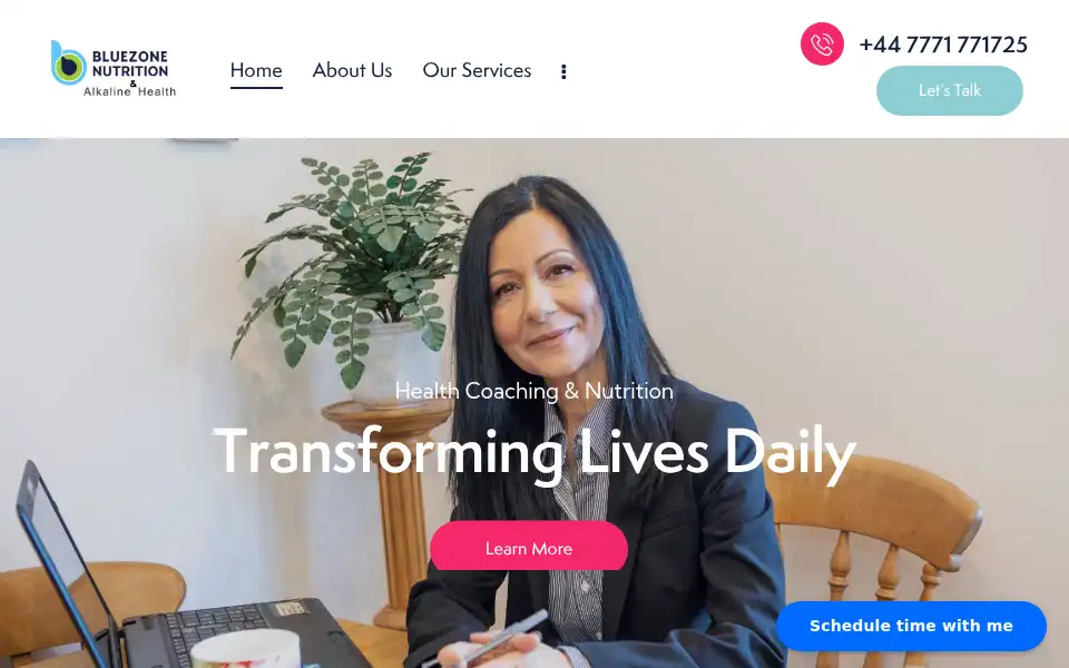 Screenshot of bluezonenutrition.co.uk
