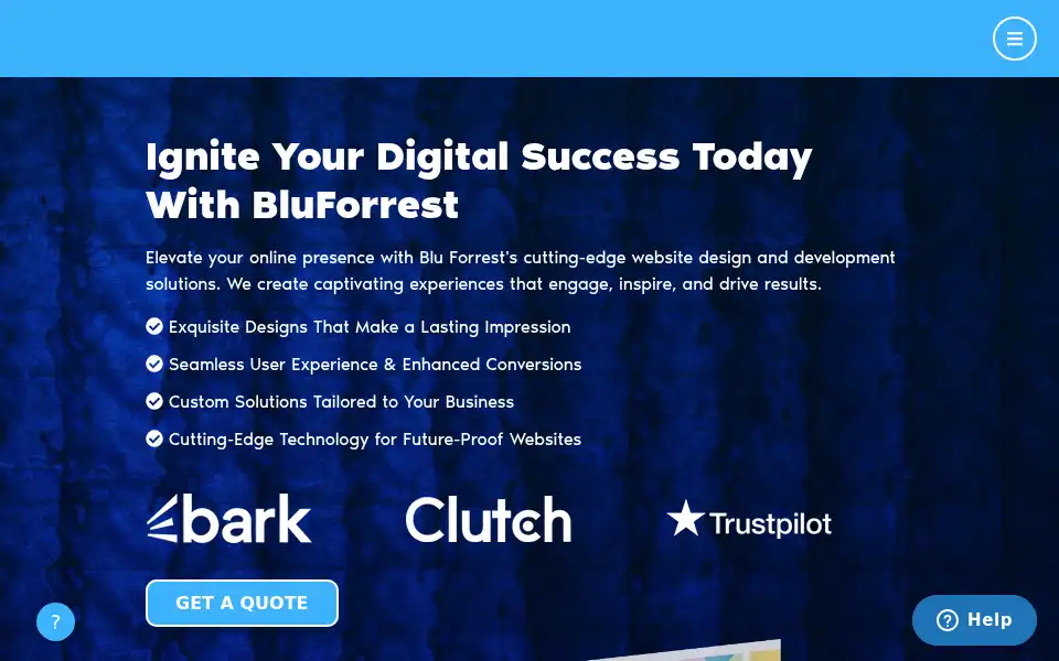 Screenshot of bluforrest.com
