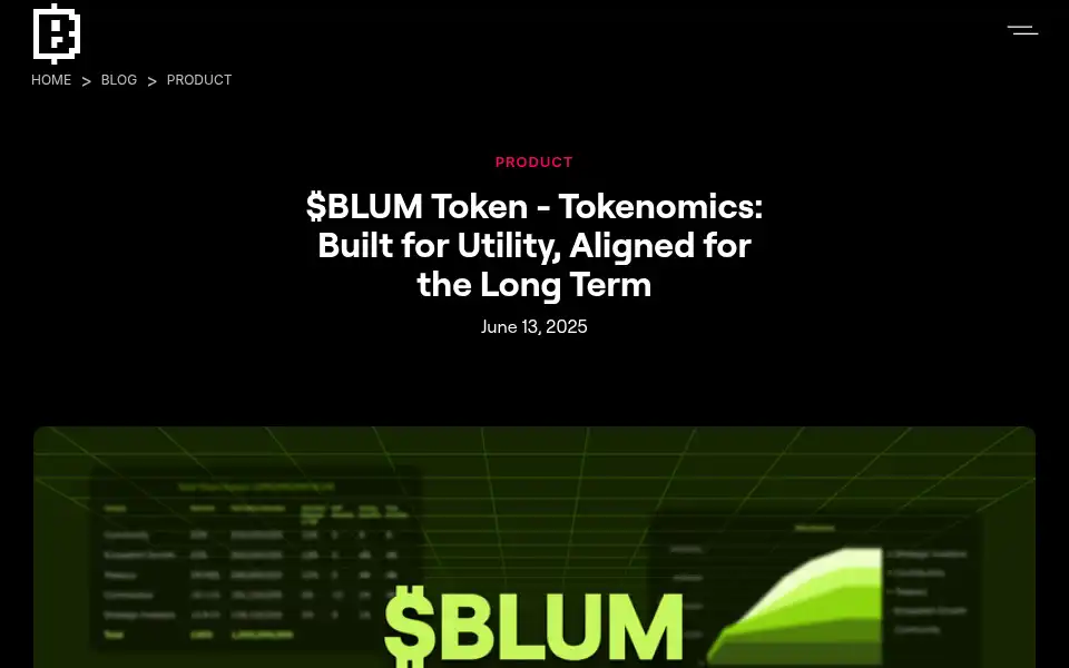 Screenshot of blum.io