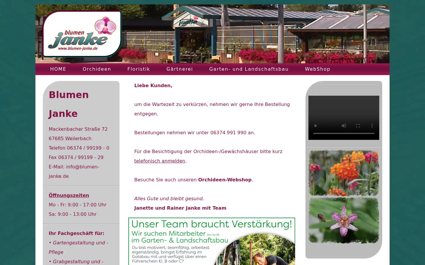 Screenshot of blumen-janke.de