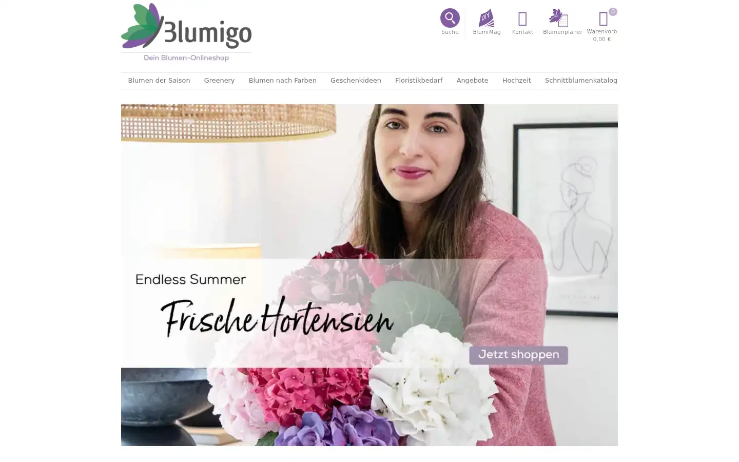 Screenshot of blumigo.de
