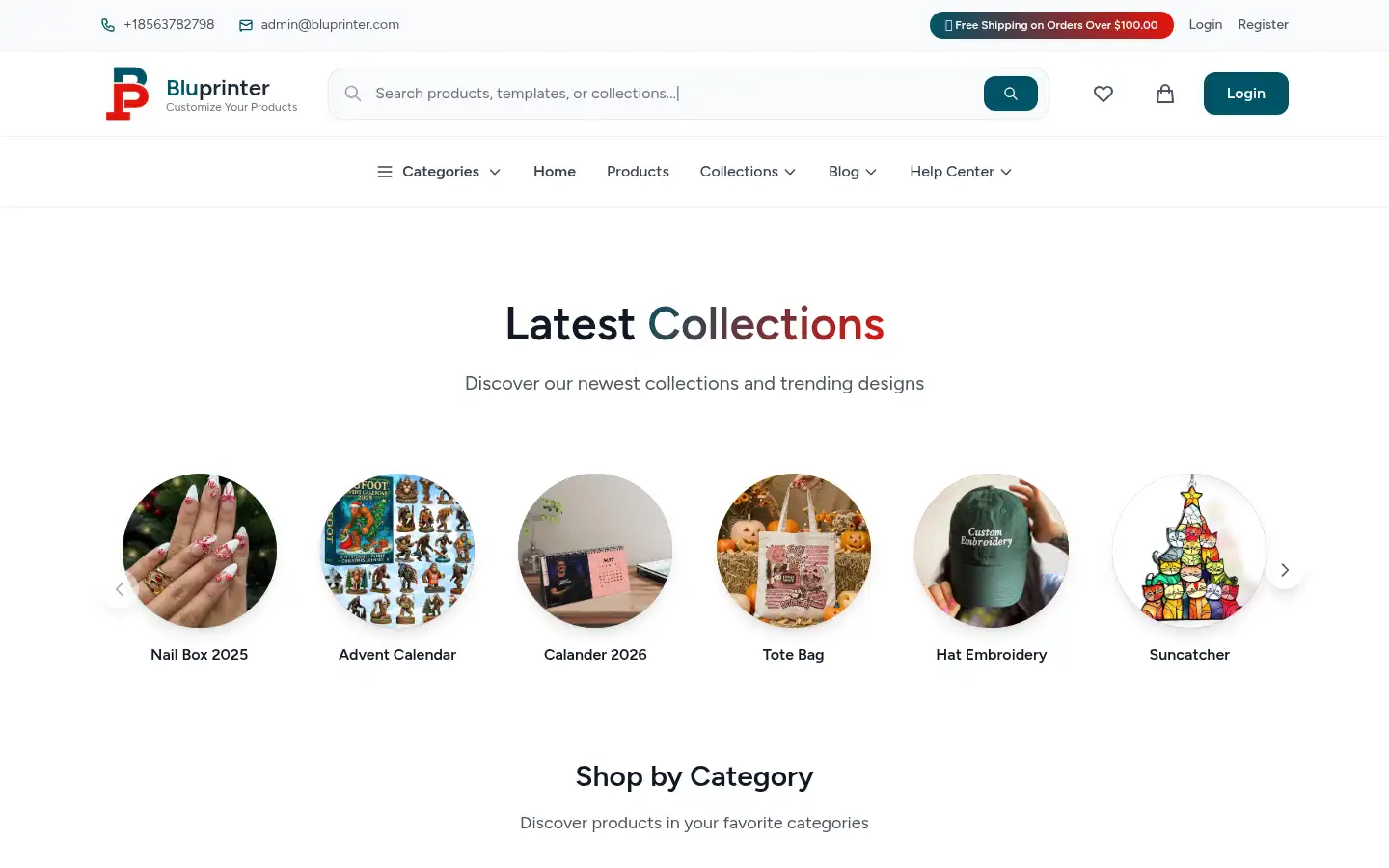Screenshot of bluprinter.com