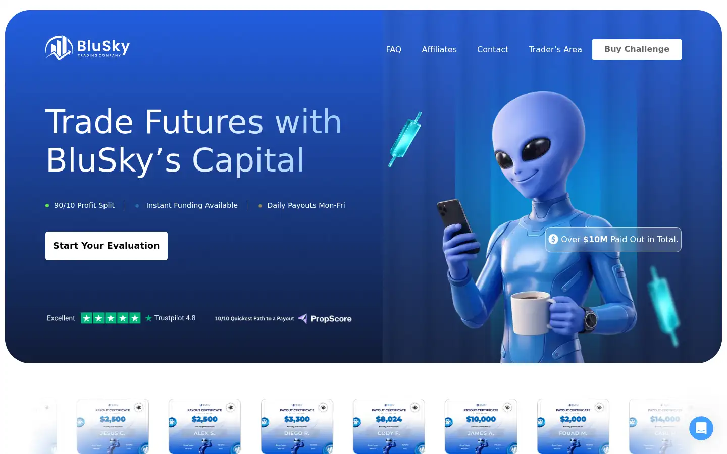 Screenshot of blusky.pro