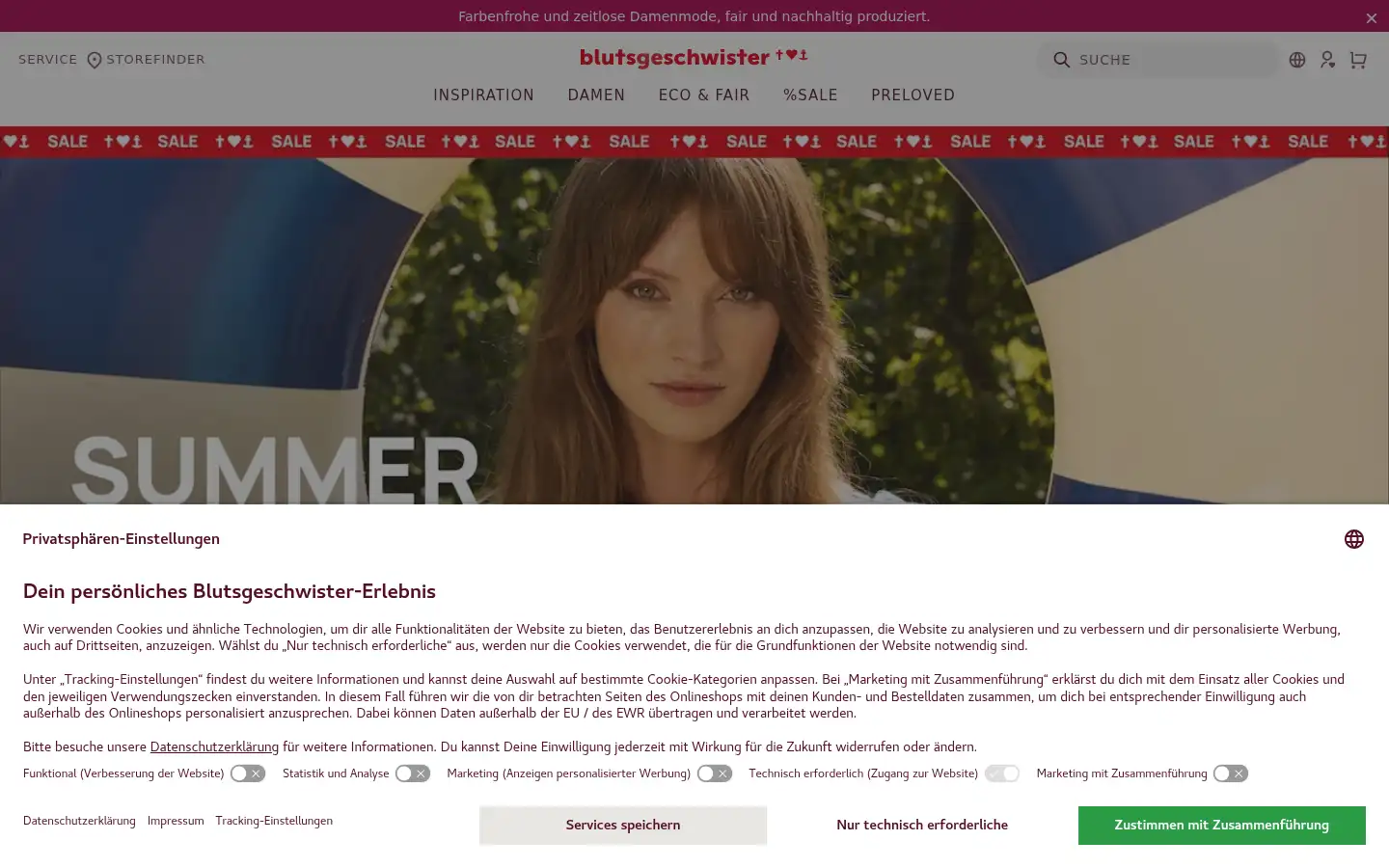 Screenshot of blutsgeschwister.de